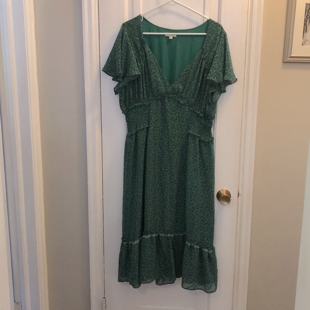 Green Max Studio floral dress